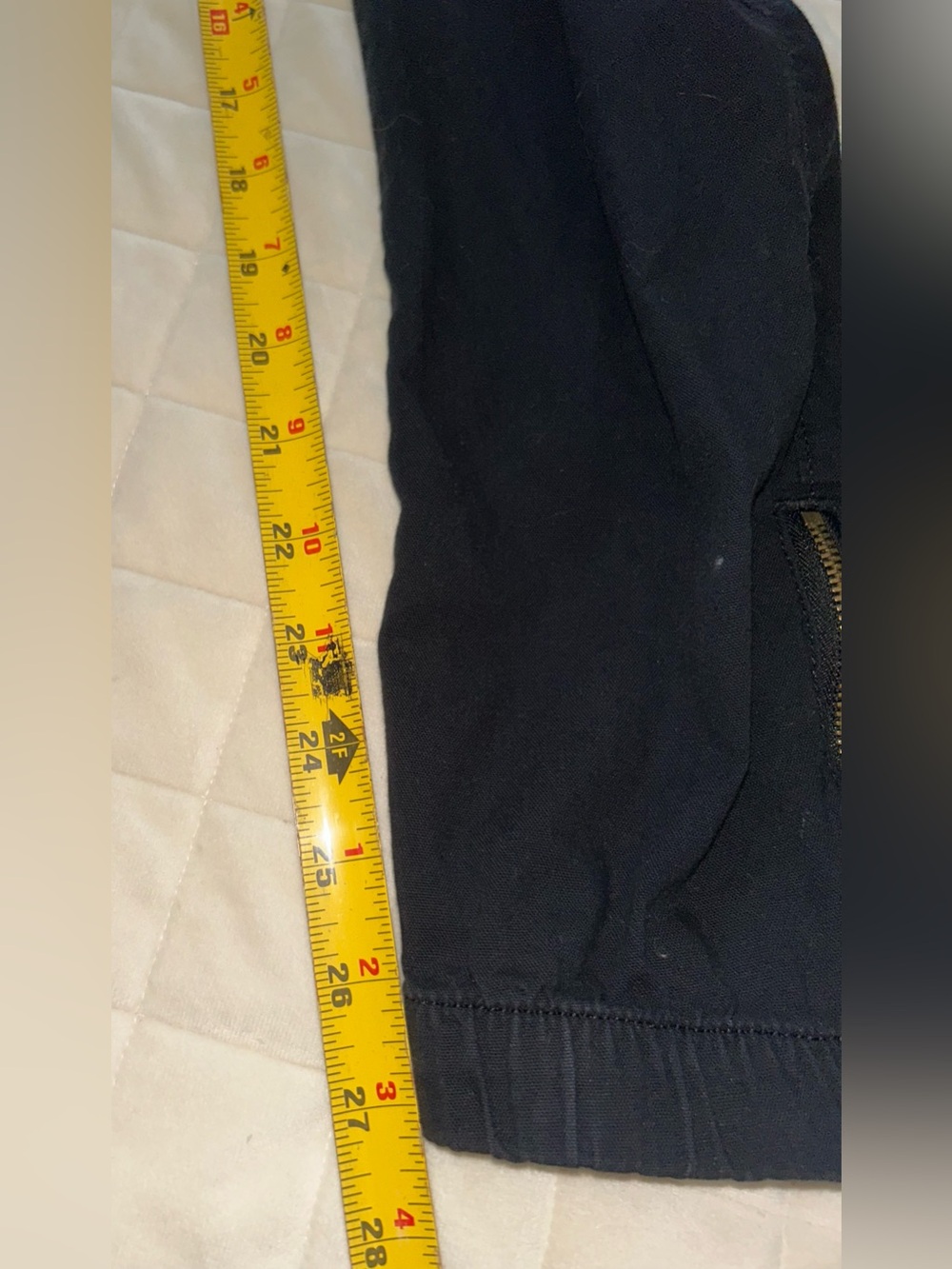 Sonoma black jogger stretch chino with ankle zipper. Size small - Picture 2 of 5